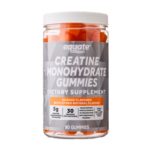 Equate Creatine Monohydrate Dietary Supplement Gummies, Orange Flavor, 90 Count