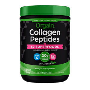 Orgain Hydrolyzed Grass Fed 20g Collagen Peptides Powder, Unflavored, 1lb