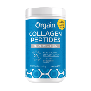 Orgain Collagen Peptides + Probiotics, Unflavored, 1.6 lbs